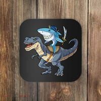 Shark Pirate Dinosaur T Rex Funny Jawsome Gifts Hoodie Coaster thumb 0