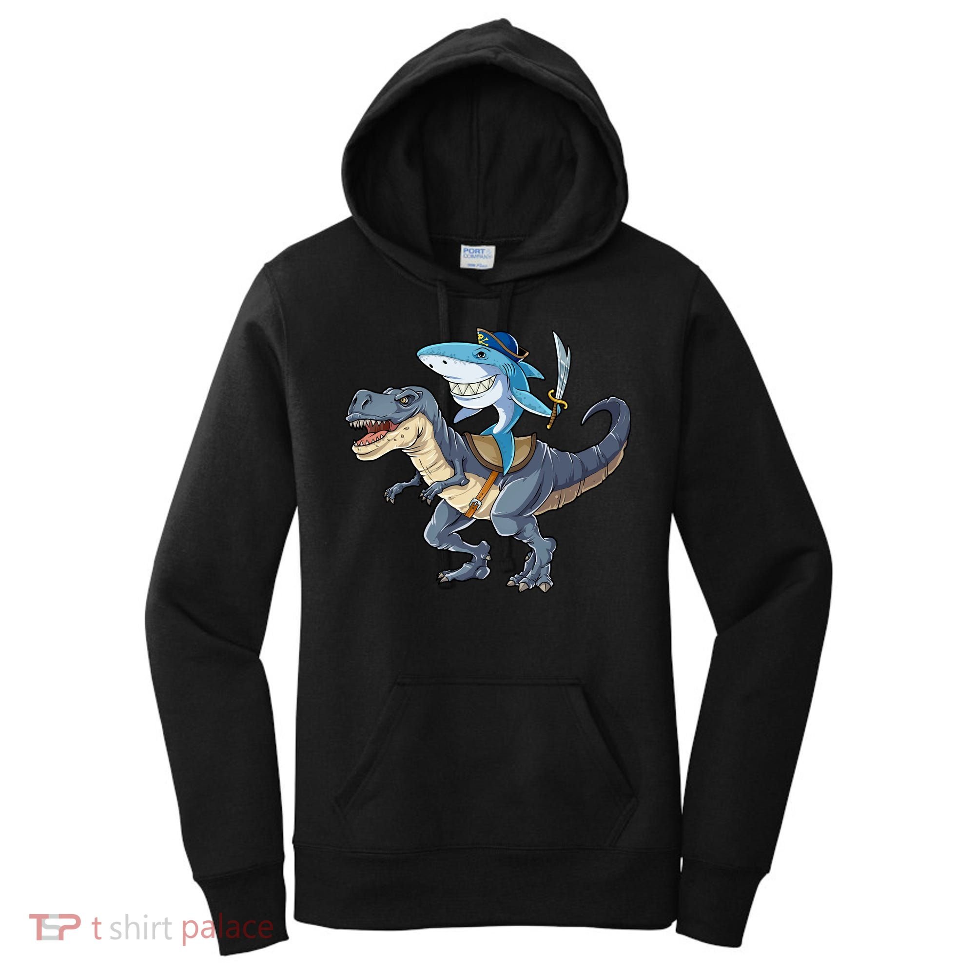 Shark Pirate Dinosaur T Rex Funny Jawsome Gifts Hoodie Women's Hoodie