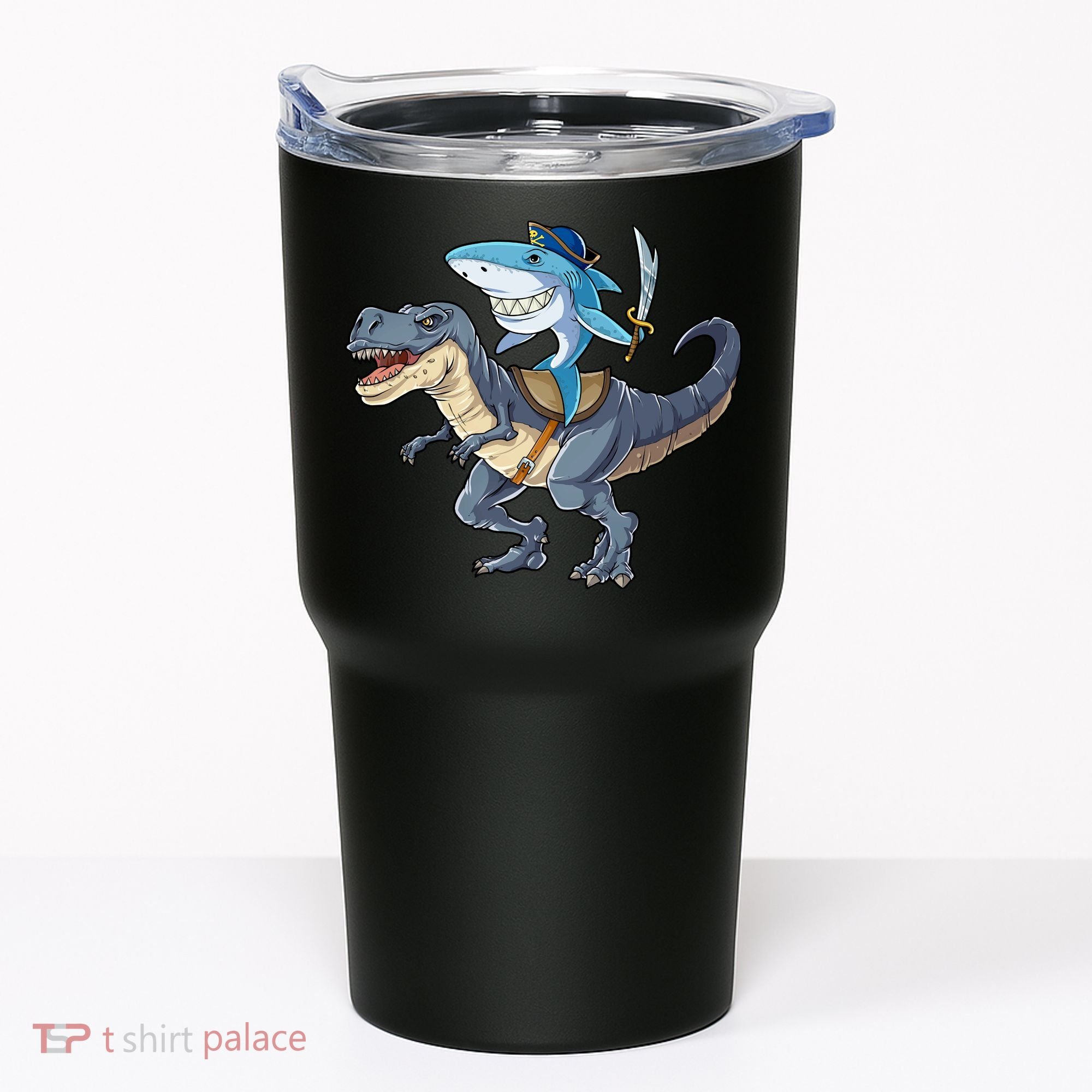 Shark Pirate Dinosaur T Rex Funny Jawsome Gifts Hoodie Tumbler