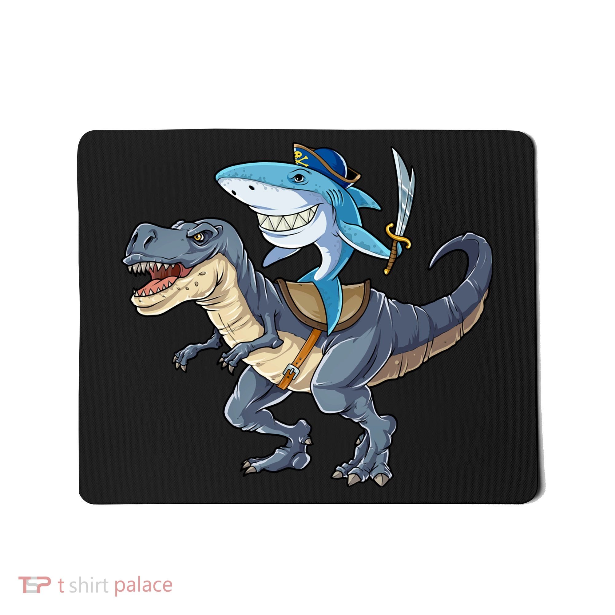 Shark Pirate Dinosaur T Rex Funny Jawsome Gifts Hoodie Mousepad