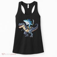 Shark Pirate Dinosaur T Rex Funny Jawsome Gifts Hoodie Women's Tank Top thumb 0