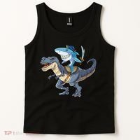 Shark Pirate Dinosaur T Rex Funny Jawsome Gifts Hoodie Tank Top thumb 2
