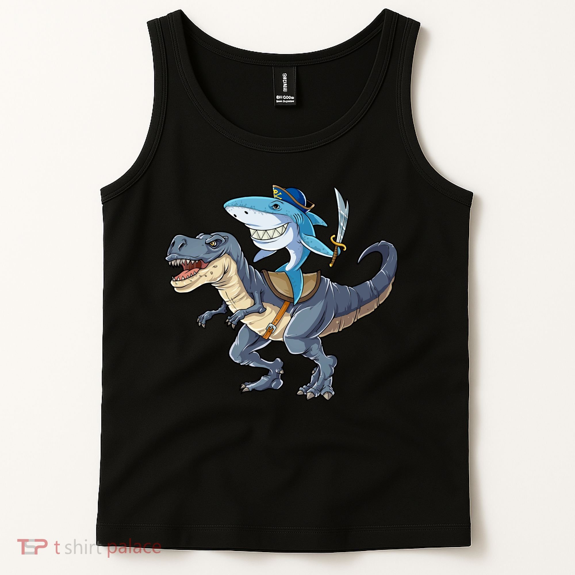 Shark Pirate Dinosaur T Rex Funny Jawsome Gifts Hoodie Tank Top