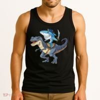 Shark Pirate Dinosaur T Rex Funny Jawsome Gifts Hoodie Tank Top thumb 3