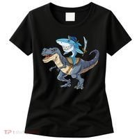 Shark Pirate Dinosaur T Rex Funny Jawsome Gifts Hoodie Women's T-Shirt thumb 0