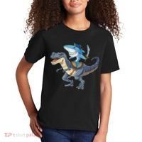 Shark Pirate Dinosaur T Rex Funny Jawsome Gifts Hoodie Kids T-Shirt thumb 2