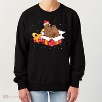Shar Pei Dog Christmas Is Box Gift Dog Light Tree Xmas Cool Gift Women's Sweatshirt thumb 0