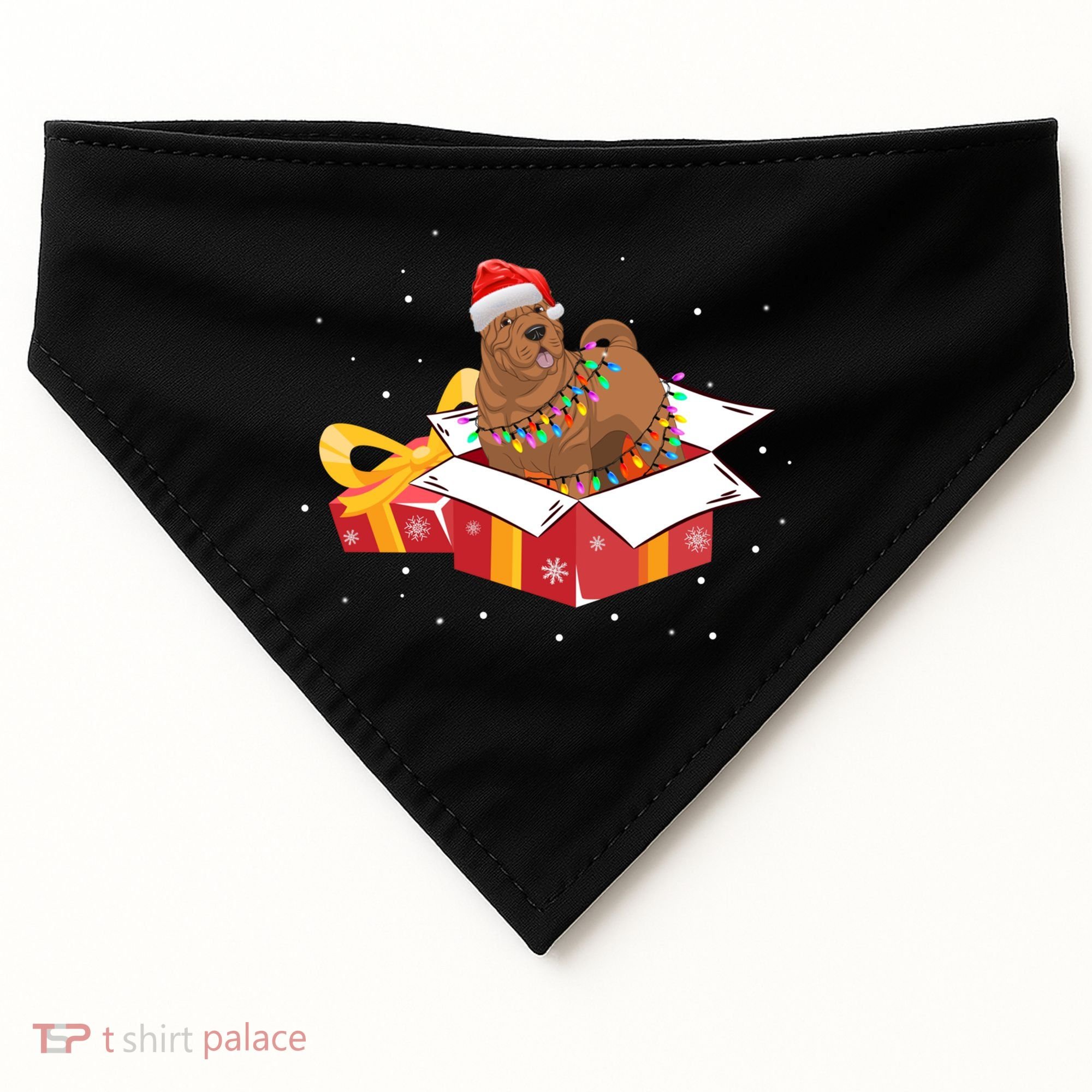 Shar Pei Dog Christmas Is Box Gift Dog Light Tree Xmas Cool Gift USA-Made Doggie Bandana