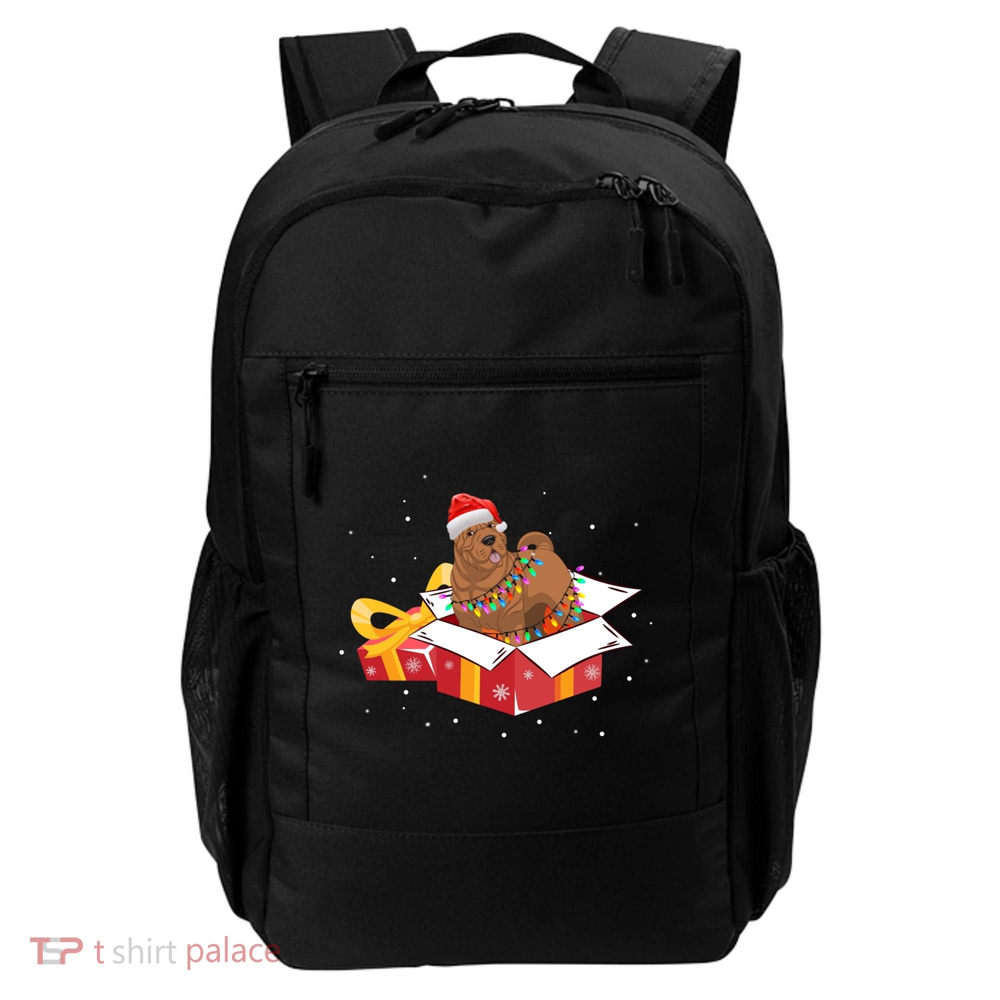 Shar Pei Dog Christmas Is Box Gift Dog Light Tree Xmas Cool Gift Backpack