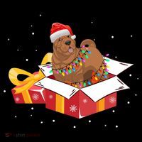 Shar Pei Dog Christmas Is Box Gift Dog Light Tree Xmas Cool Gift Coffee Mug thumb 5
