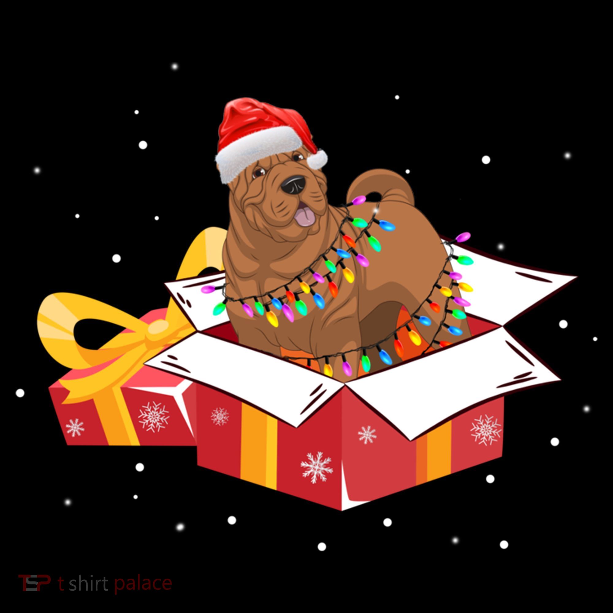 Shar Pei Dog Christmas Is Box Gift Dog Light Tree Xmas Cool Gift Coffee Mug