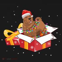 Shar Pei Dog Christmas Is Box Gift Dog Light Tree Xmas Cool Gift Pajama Set thumb 2