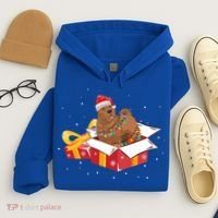 Shar Pei Dog Christmas Is Box Gift Dog Light Tree Xmas Cool Gift Hoodie thumb 4