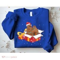 Shar Pei Dog Christmas Is Box Gift Dog Light Tree Xmas Cool Gift Sweatshirt thumb 2