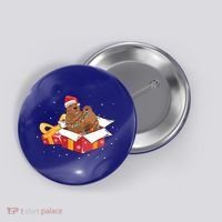Shar Pei Dog Christmas Is Box Gift Dog Light Tree Xmas Cool Gift Button thumb 0