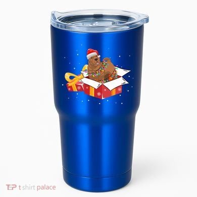 Shar Pei Dog Christmas Is Box Gift Dog Light Tree Xmas Cool Gift Tumbler