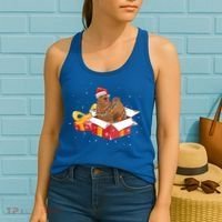 Shar Pei Dog Christmas Is Box Gift Dog Light Tree Xmas Cool Gift Women's Tank Top thumb 2