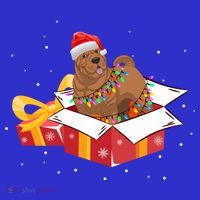 Shar Pei Dog Christmas Is Box Gift Dog Light Tree Xmas Cool Gift Visor thumb 3