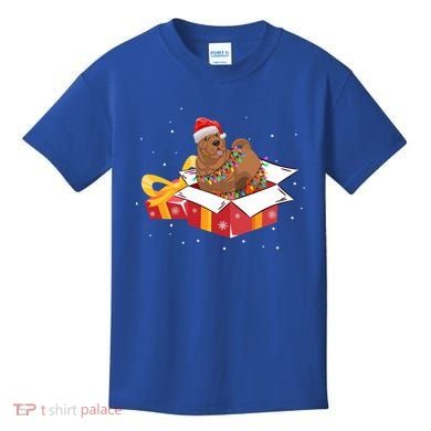 Shar Pei Dog Christmas Is Box Gift Dog Light Tree Xmas Cool Gift Kids T-Shirt