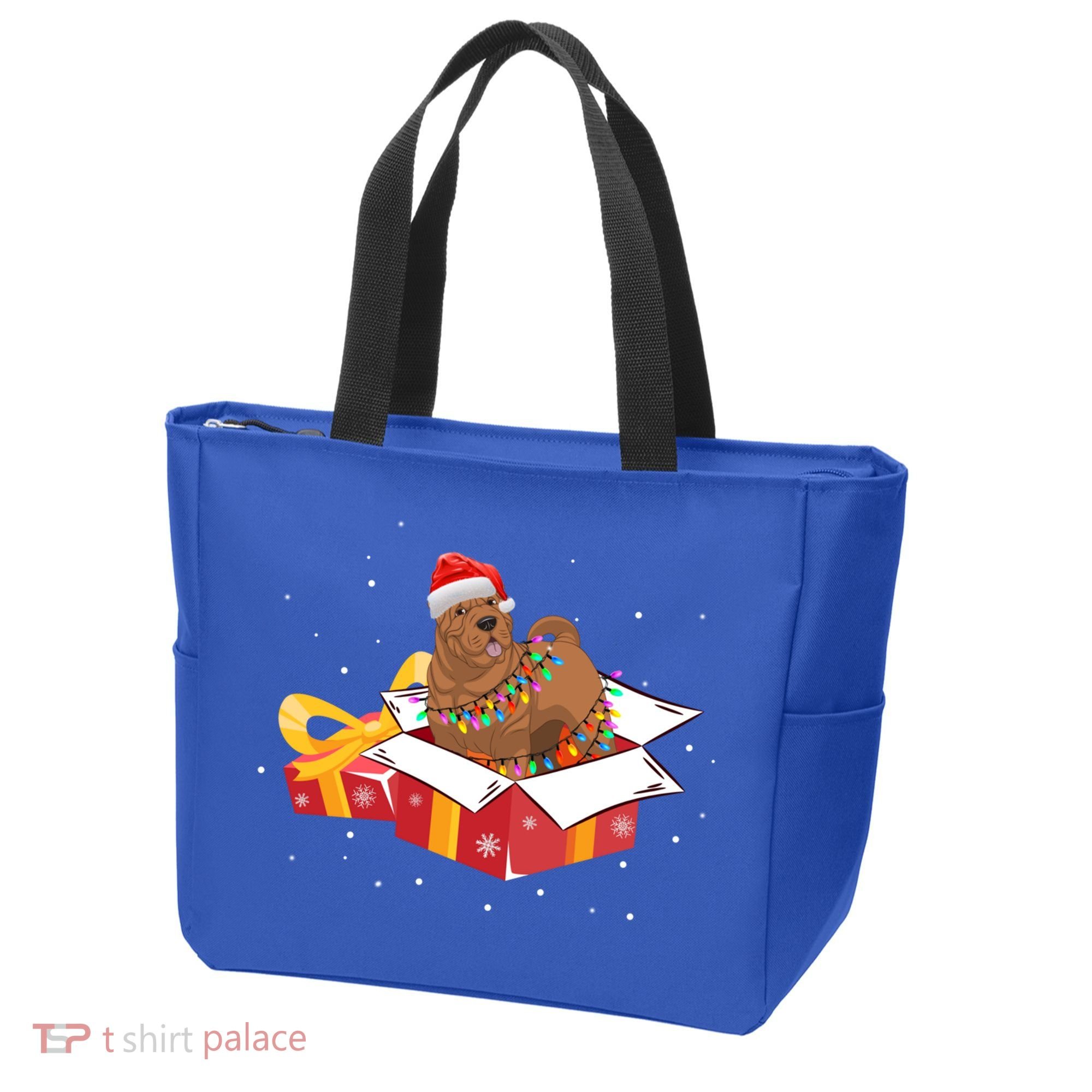Shar Pei Dog Christmas Is Box Gift Dog Light Tree Xmas Cool Gift Tote Bag