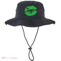St Patricks Day Funny Kissin Lips Kissing Irish Clover Bucket Hat thumb 0