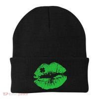 St Patricks Day Funny Kissin Lips Kissing Irish Clover Beanie thumb 0