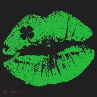 St Patricks Day Funny Kissin Lips Kissing Irish Clover Beanie thumb 2