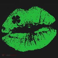 St Patricks Day Funny Kissin Lips Kissing Irish Clover Women's Hoodie thumb 2