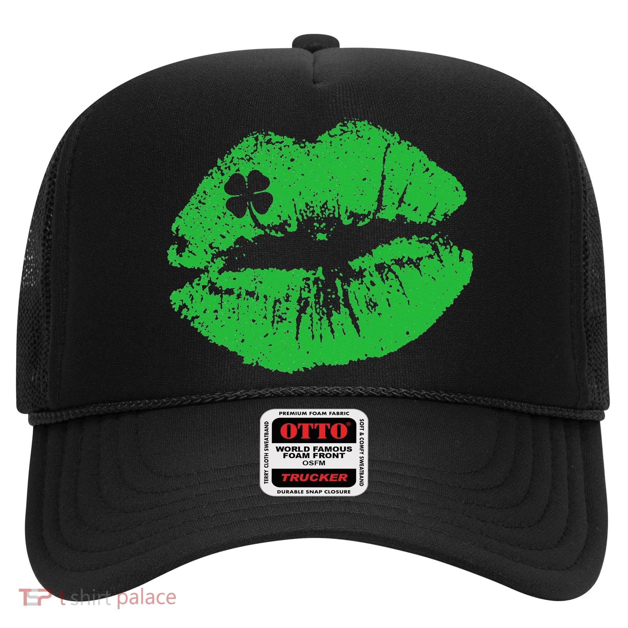 St Patricks Day Funny Kissin Lips Kissing Irish Clover Hat