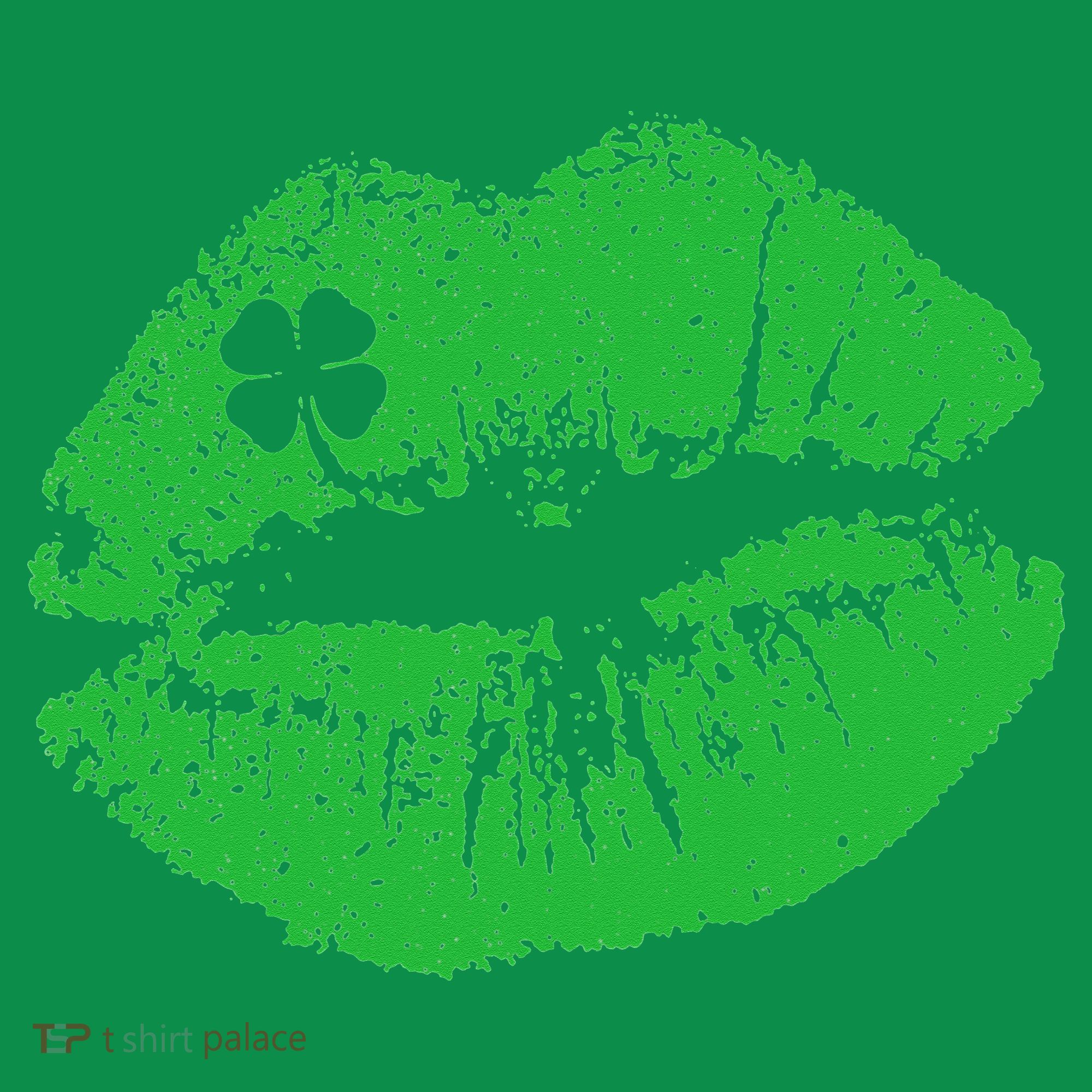 St Patricks Day Funny Kissin Lips Kissing Irish Clover Ornament