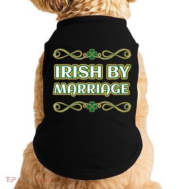 St. Patrick's Day Irish By Marriage Shamrock Doggie Tank