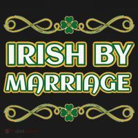 St. Patrick's Day Irish By Marriage Shamrock Button thumb 1