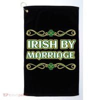 St. Patrick's Day Irish By Marriage Shamrock Golf Towel thumb 0