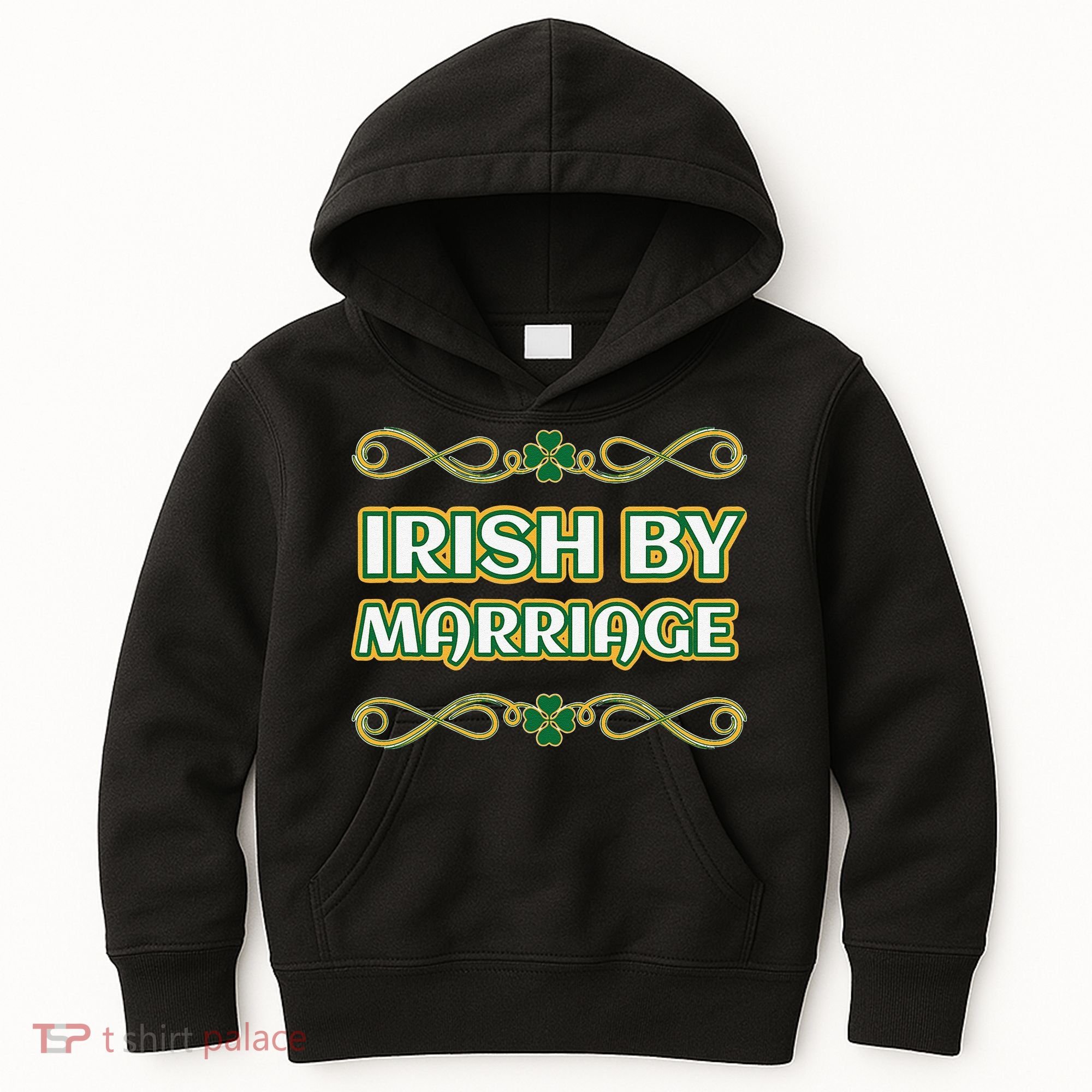 St. Patrick's Day Irish By Marriage Shamrock Kids Hoodie