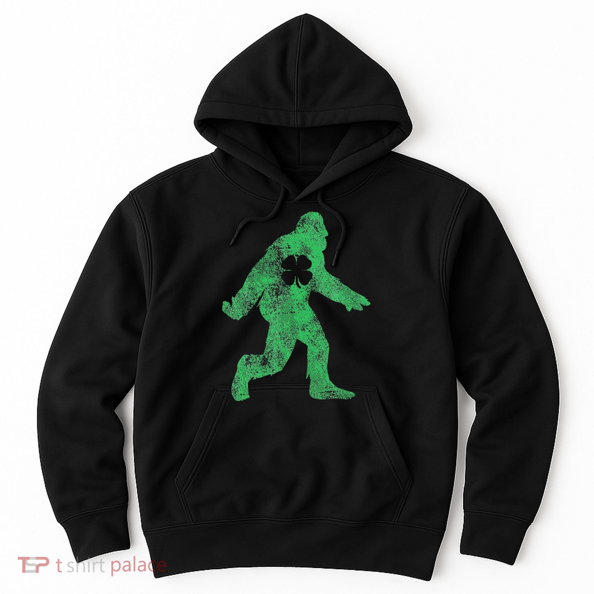 St Patricks Day Bigfoot Irish Sasqautch Saint Paddy's Gift Hoodie