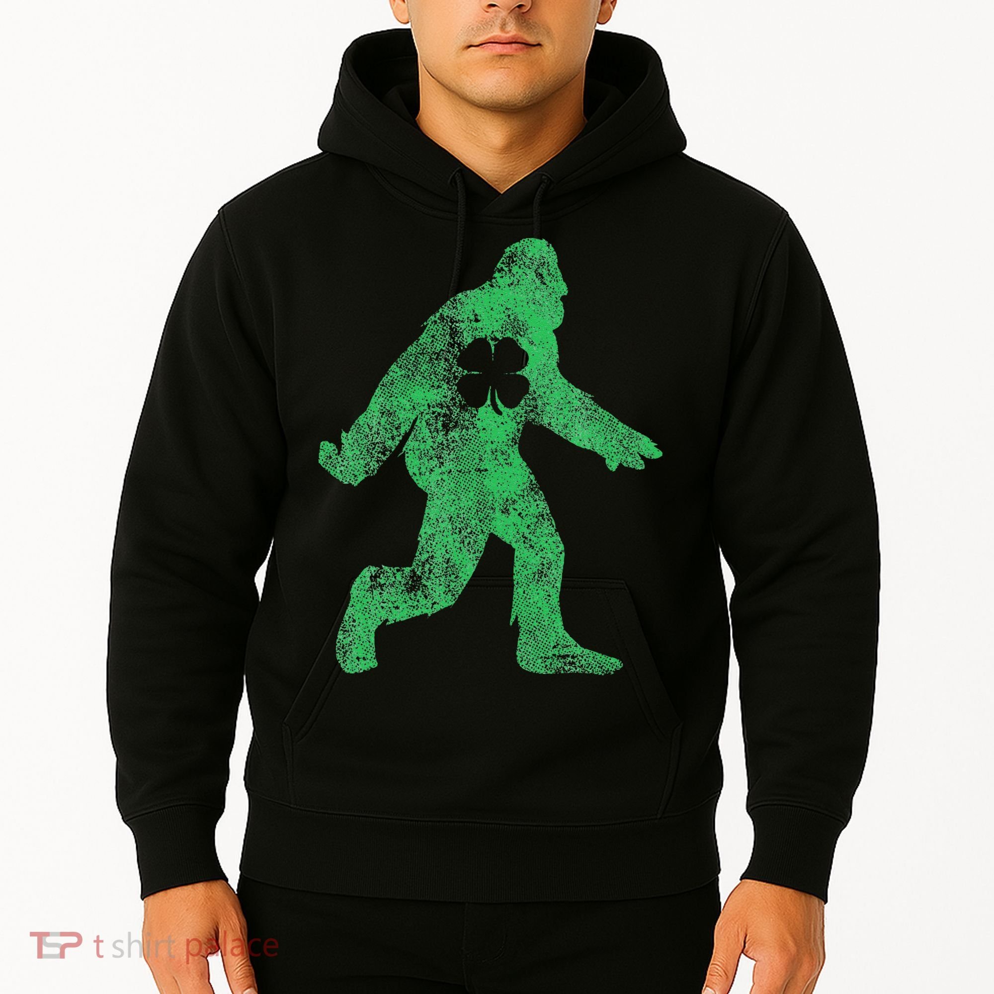 St Patricks Day Bigfoot Irish Sasqautch Saint Paddy's Gift Hoodie