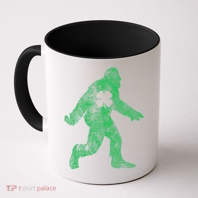 St Patricks Day Bigfoot Irish Sasqautch Saint Paddy's Gift Coffee Mug