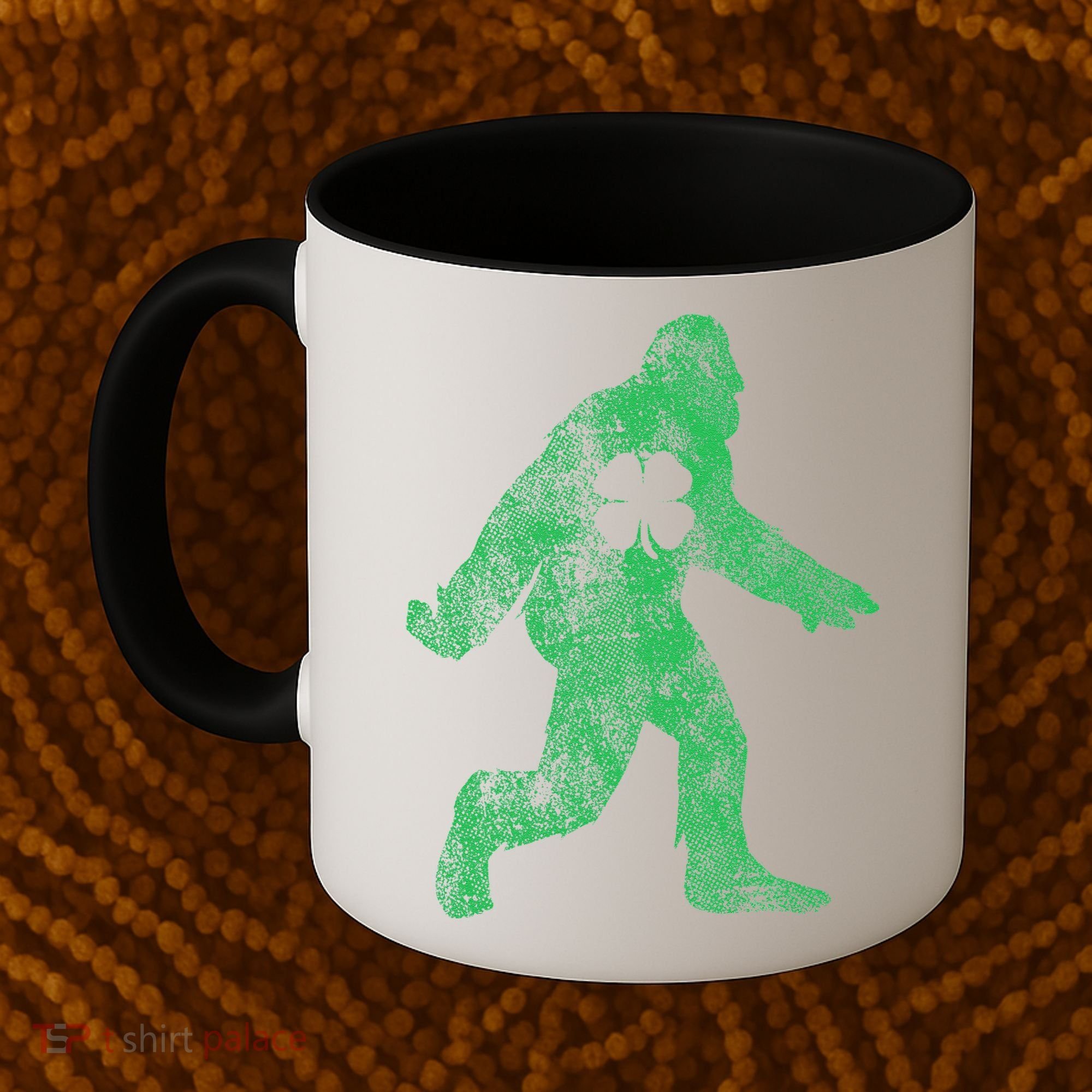 St Patricks Day Bigfoot Irish Sasqautch Saint Paddy's Gift Coffee Mug
