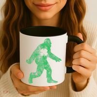 St Patricks Day Bigfoot Irish Sasqautch Saint Paddy's Gift Coffee Mug thumb 3