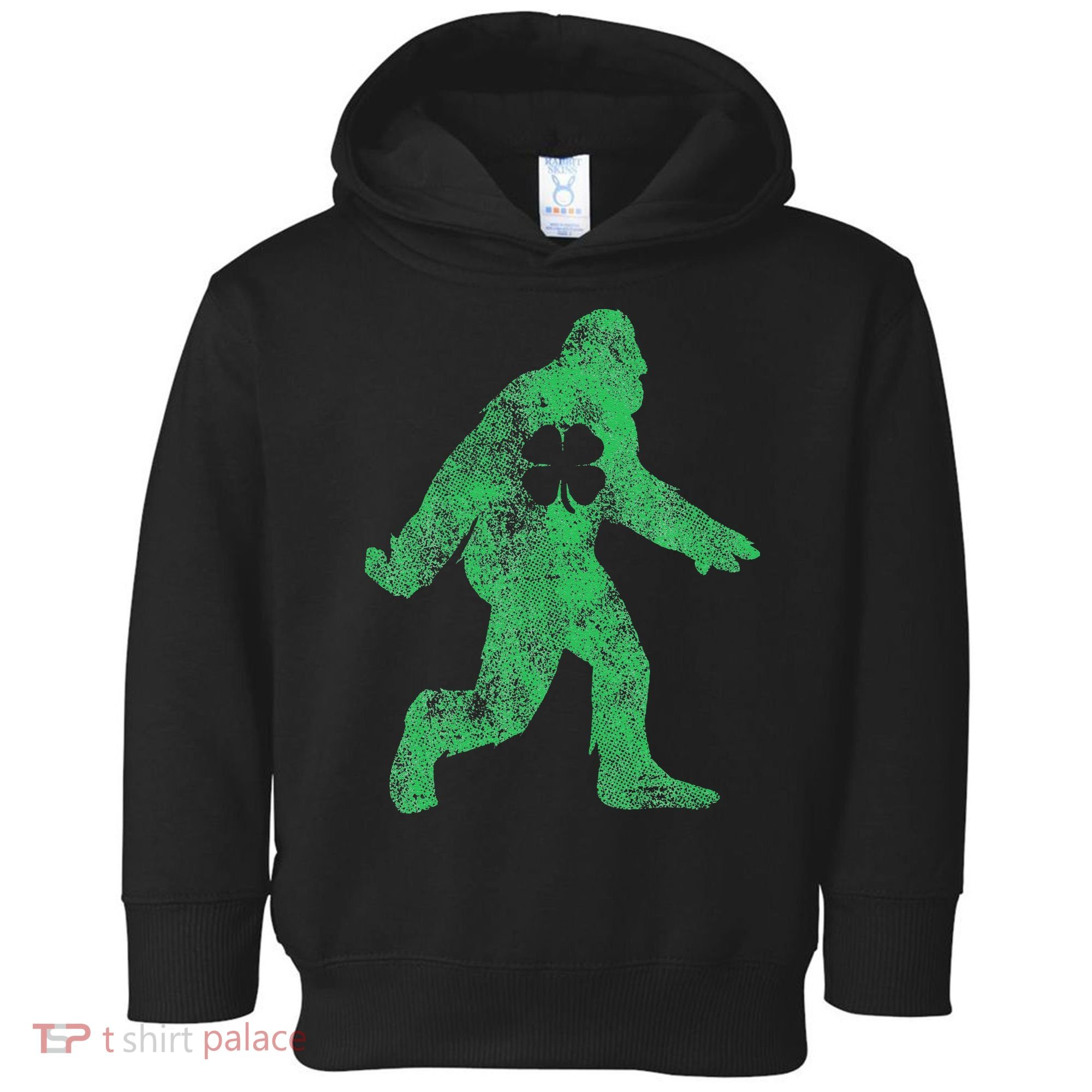 St Patricks Day Bigfoot Irish Sasqautch Saint Paddy's Gift Toddler Hoodie