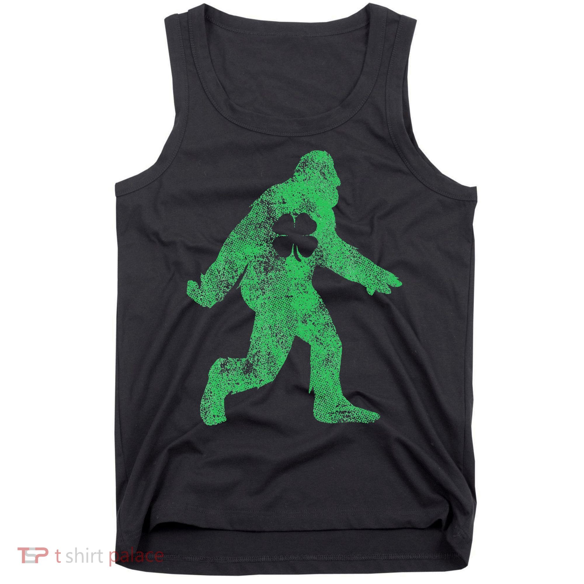St Patricks Day Bigfoot Irish Sasqautch Saint Paddy's Gift Tank Top