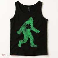 St Patricks Day Bigfoot Irish Sasqautch Saint Paddy's Gift Tank Top thumb 2