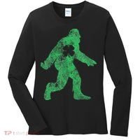St Patricks Day Bigfoot Irish Sasqautch Saint Paddy's Gift Women's Long Sleeve Shirt thumb 0
