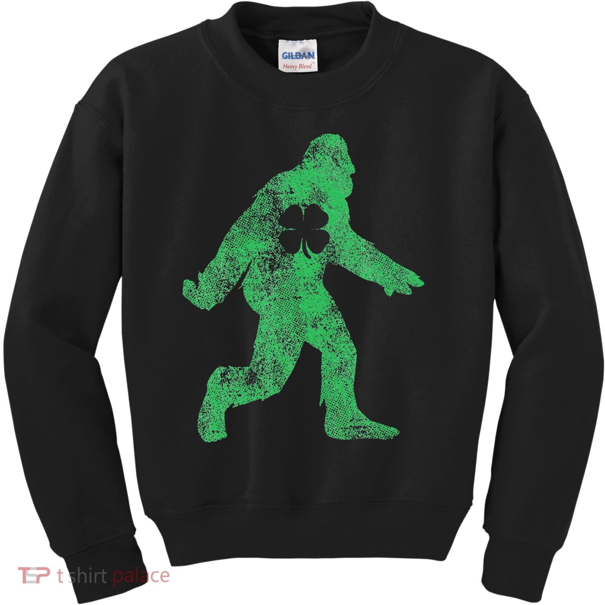St Patricks Day Bigfoot Irish Sasqautch Saint Paddy's Gift Kids Sweatshirt