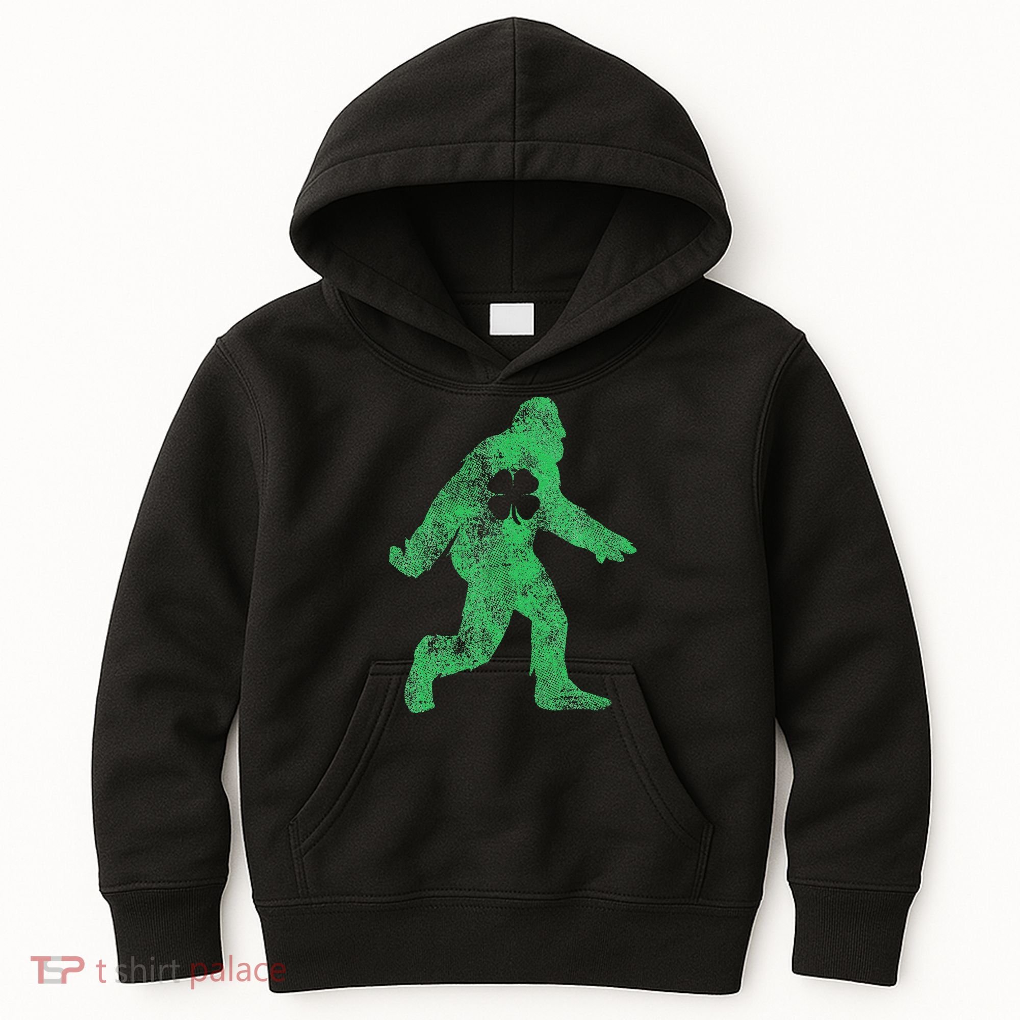 St Patricks Day Bigfoot Irish Sasqautch Saint Paddy's Gift Kids Hoodie