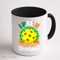 St Patricks Day Irish I Was Playing Pickleball Ball Shamrock Gift Coffee Mug thumb 1