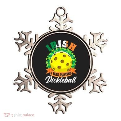 St Patricks Day Irish I Was Playing Pickleball Ball Shamrock Gift Ornament