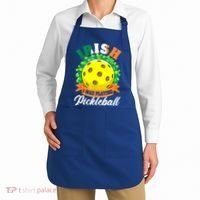 St Patricks Day Irish I Was Playing Pickleball Ball Shamrock Gift Apron thumb 2
