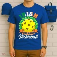 St Patricks Day Irish I Was Playing Pickleball Ball Shamrock Gift T-Shirt thumb 6