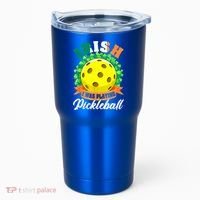 St Patricks Day Irish I Was Playing Pickleball Ball Shamrock Gift Tumbler thumb 0